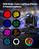 VEVOR 30W RGB kustīgās galvas LED skatuves prožektors, 8 gobo, 8 krāsas, DMX, skaņas vadība
