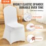 VEVOR 30 Pieces White Stretch Spandex Chair Covers
