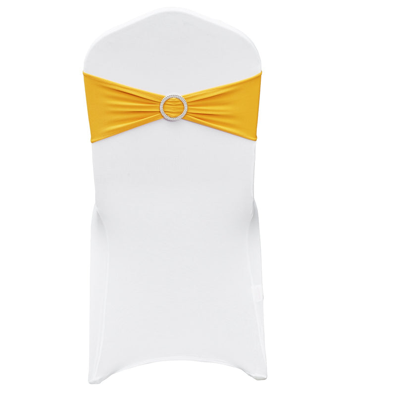 VEVOR piedāvā 50 komplektus stiepļu spandeksa salokāmo krēslu pārklāju ar krēslu lentēm, kas ir noņemami un mazgājami. Šie aizsargpārklāji ir ideāli piemēroti kāzām, svētkiem, banketiem, ballītēm un ēdamzālēm.