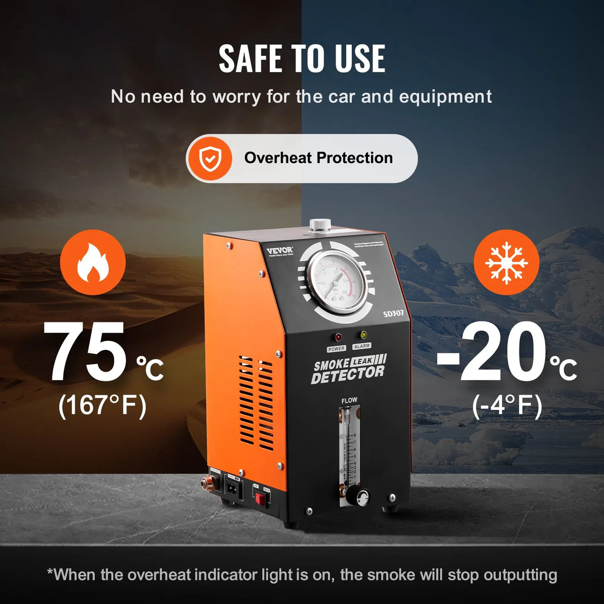 VEVOR Automotive Smoke Leak Detector with Built-in Air Pump for EVAP System