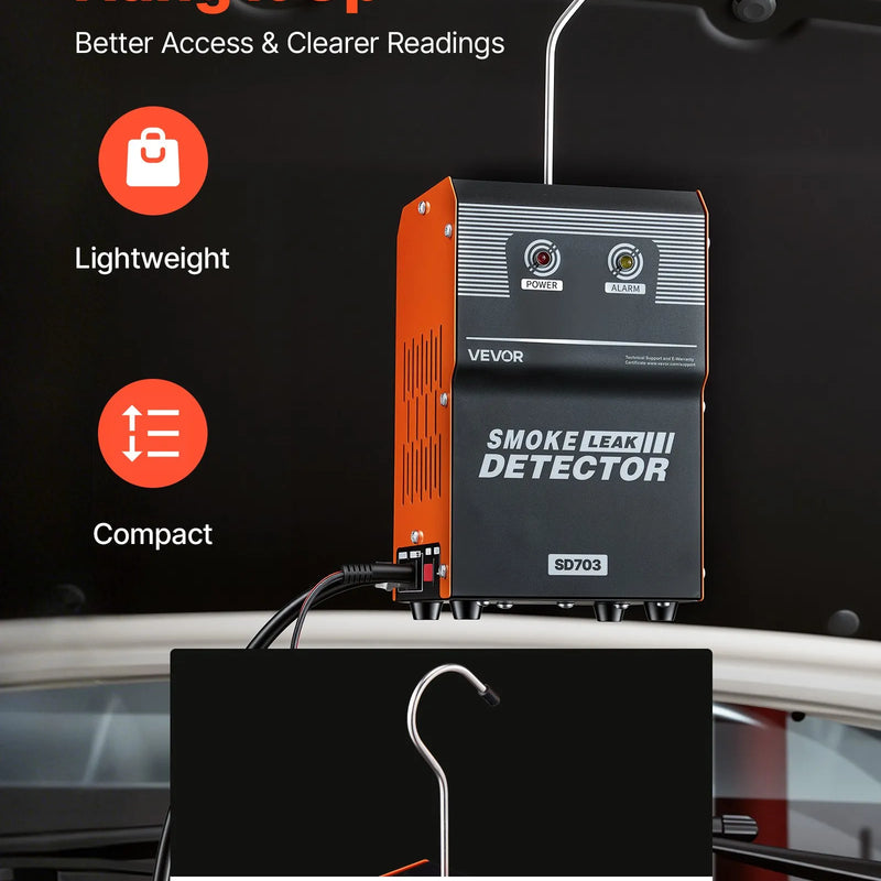 VEVOR automobiļu dūmu noplūdes detektors, 12 V, EVAP vakuuma diagnostikas testeris ar iebūvētu gaisa sūkni, divi darbības režīmi, automašīnām, motocikliem, kravas auto, laivām un kvadricikliem