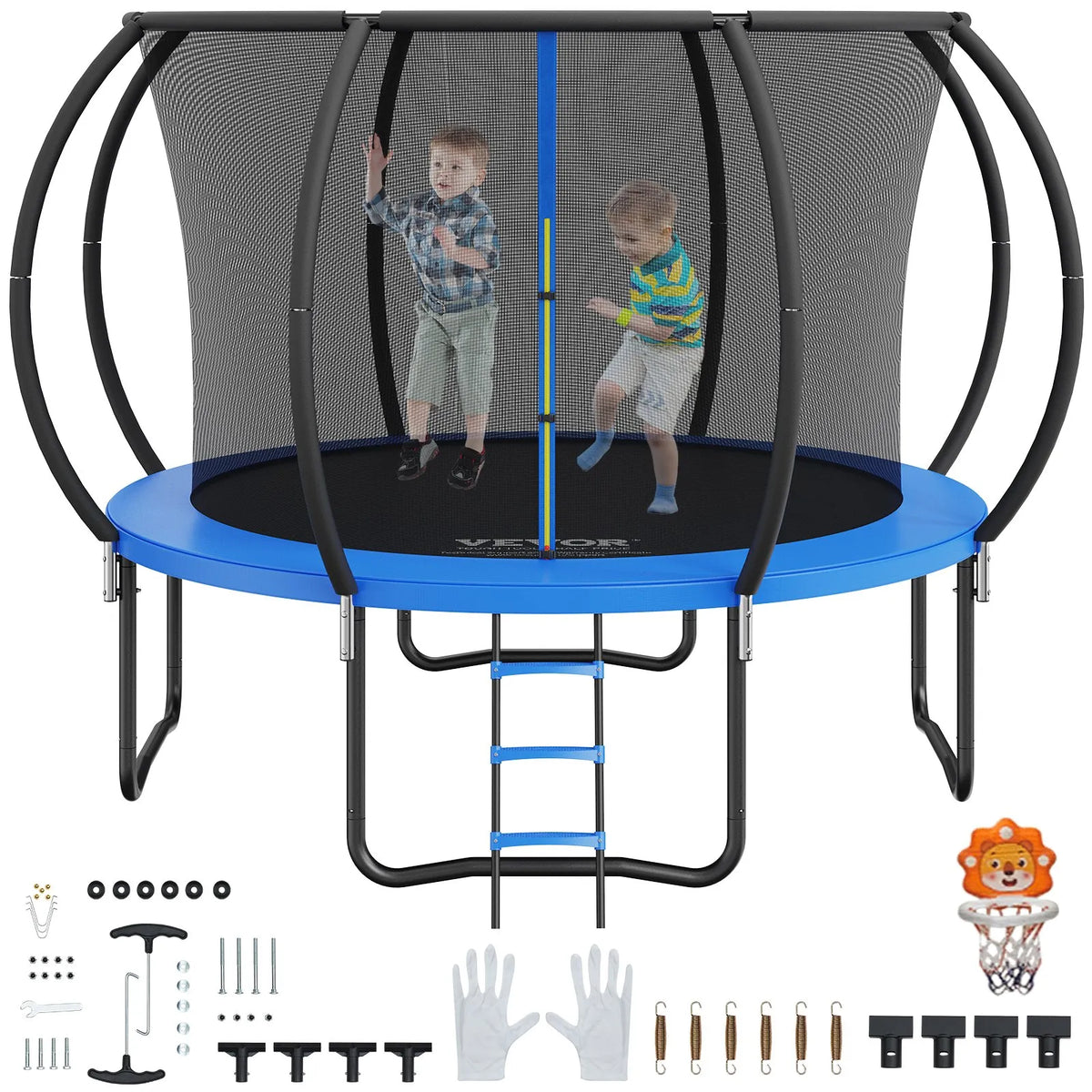 VEVOR Outdoor Trampoline with Safety Net, 305 cm