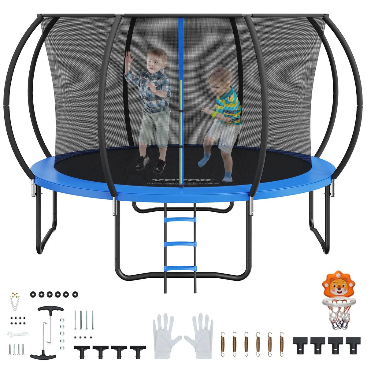 VEVOR Outdoor Trampoline with Safety Net, 366 cm