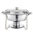 VEVOR 4,7L 2 gab. apaļo bufetes ēdienu sildītāju komplekts, pilna izmēra panna, nerūsējošais tērauds