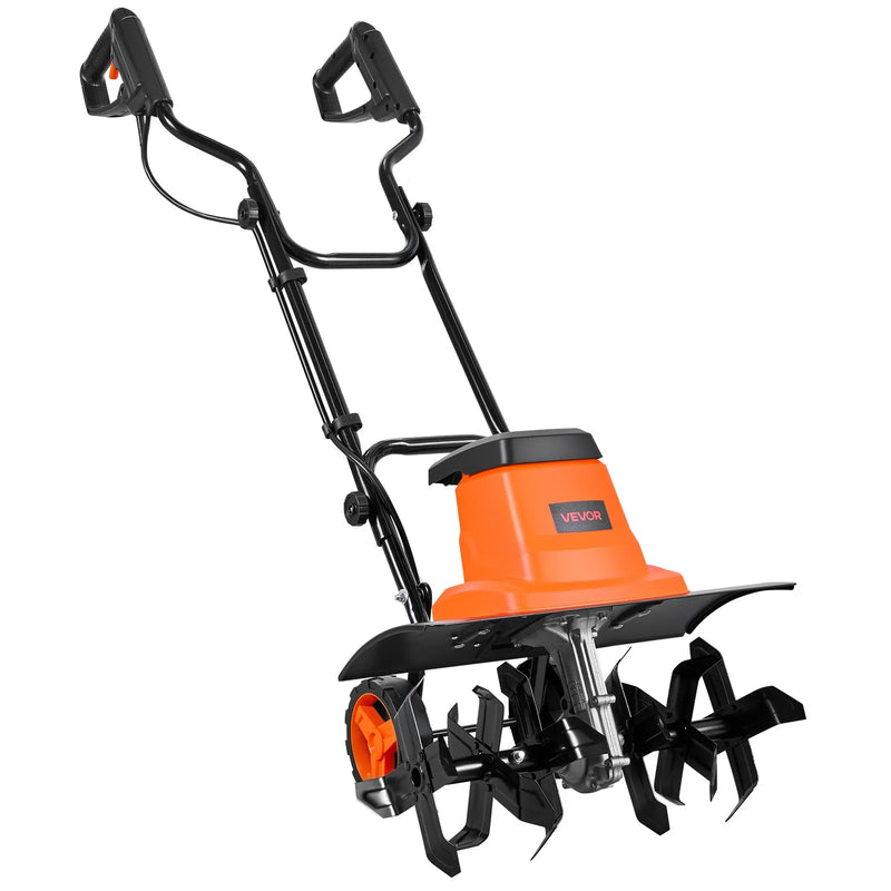 VEVOR elektriskais kultivators ar vadu 1500 W, darba platums 45 cm, ar tērauda nažiem un salokāmu rokturi, paredzēts zālienam, dārzam un augsnes apstrādei - ZEMLETES.LV