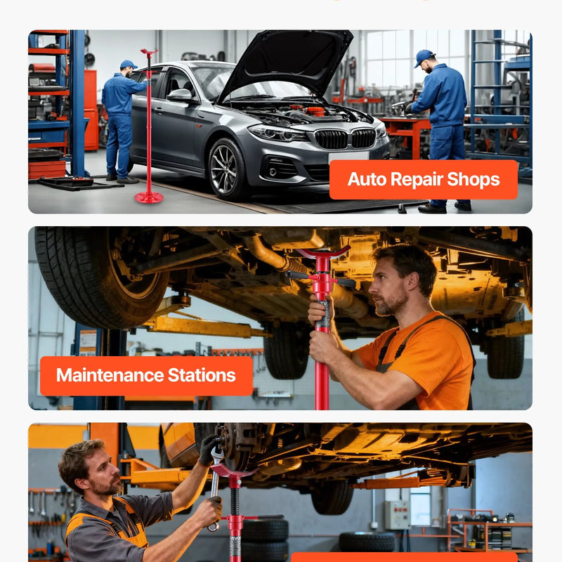 VEVOR auto pacēlāja balsta statīvs 0,75 t, regulējams augstums 1372–2130 mm, ar gultņotu rokturi un pašbloķējošu vītņstieni, stabila pamatne, transportlīdzekļu komponentu atbalstam - ZEMLETES.LV