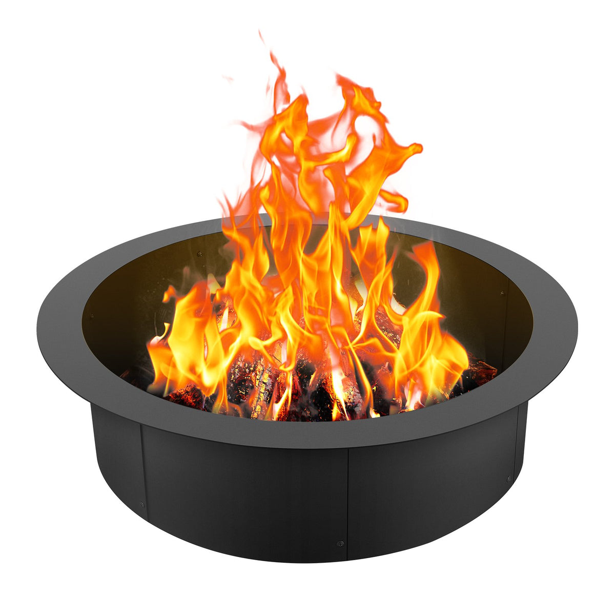 VEVOR Round Fire Ring – 91 cm Outer Steel Insert for DIY Fire Pit