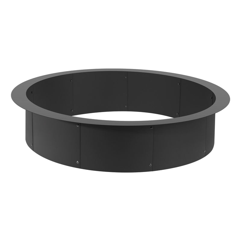 VEVOR apaļš ugunskura gredzens – 112 cm ārējais tērauda ieliktnis DIY ugunskura vietai