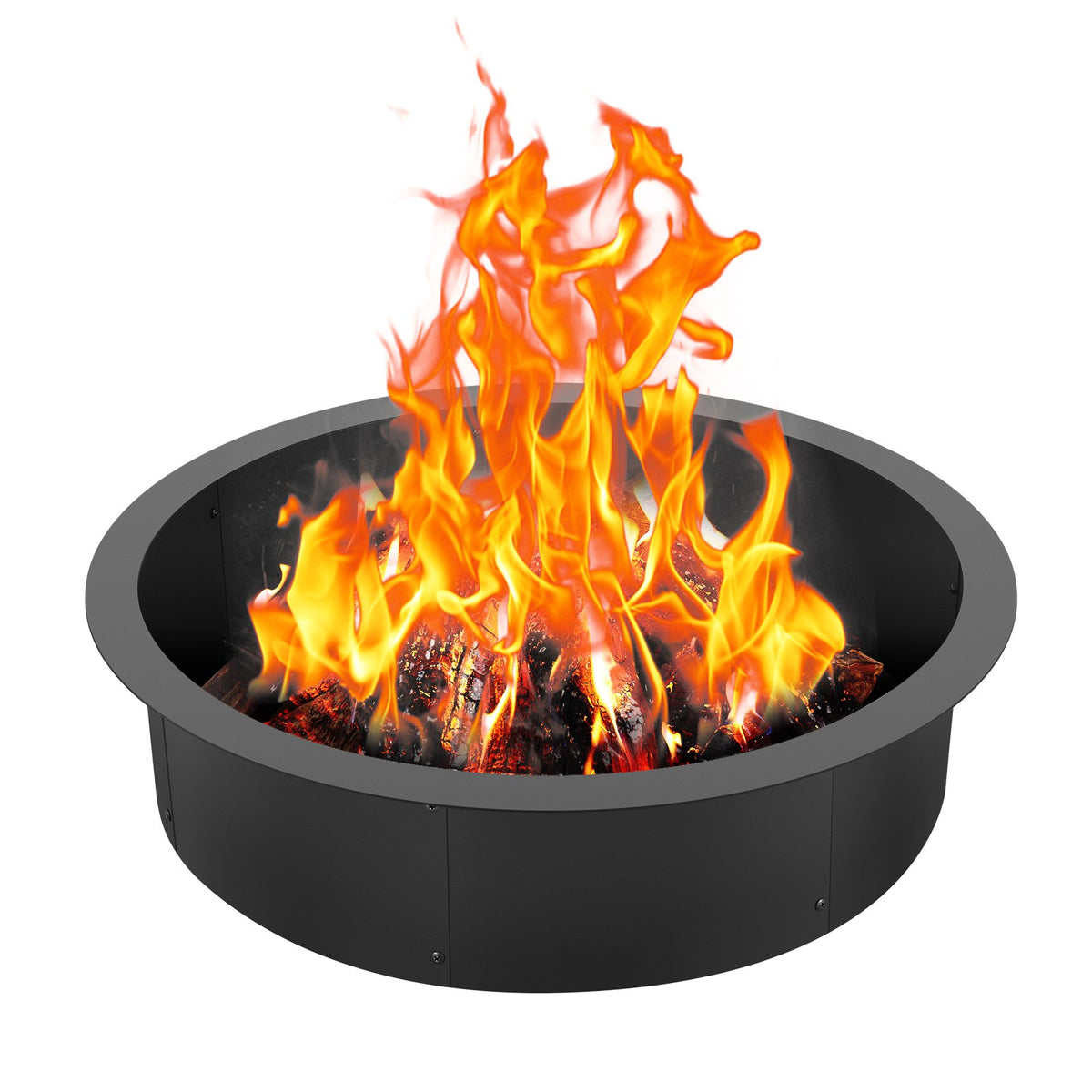 VEVOR Round Fire Ring – 89 cm Outer Steel Insert DIY Fire Pit