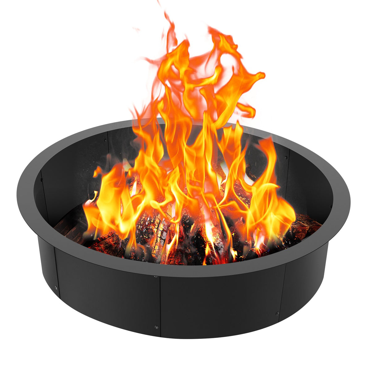 VEVOR Round Fire Ring – 114 cm Outer Steel Insert DIY Fire Pit