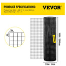Metāla siets 61 × 3048 см, 25,4 × 25,4 мм acu izmērs, 16 Ga cinkota tērauda stieple ar vinila pārklājumu, vistas žogs ar griežamajām knaiblēm un cimdiem, dārza žogiem un mājdzīvnieku iežogojumiem