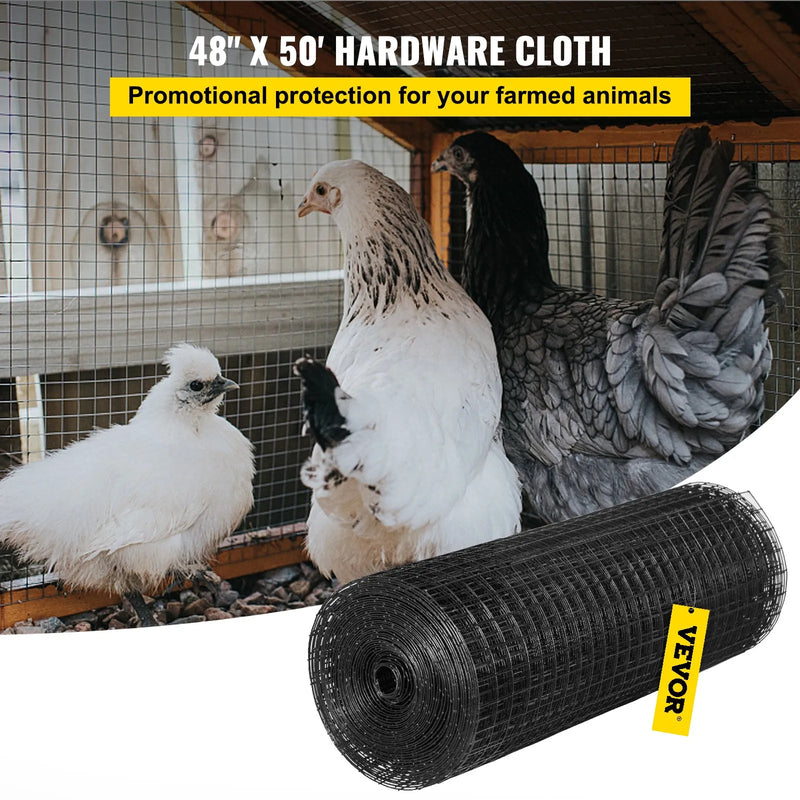 Cinkota tērauda siets ar vinila pārklājumu 122 × 1524 cm, 2,54 × 2,54 cm acs, 16 Gauge, vistas stieples žogs ar knaiblēm un darba cimdiem, dārza un mājdzīvnieku nožogojumiem