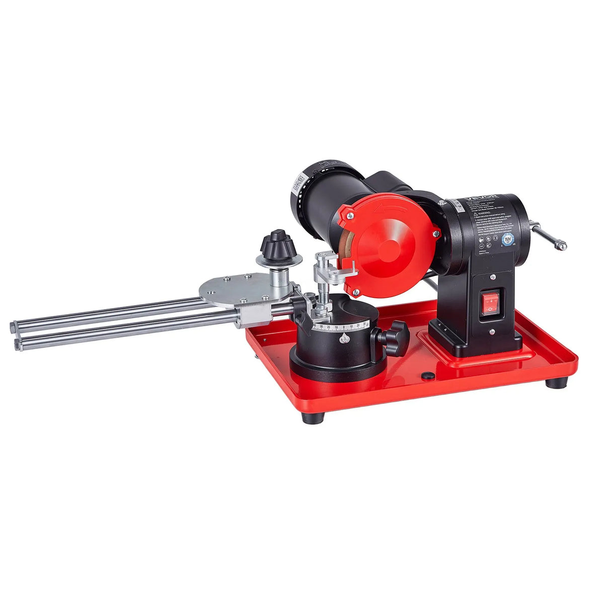 VEVOR ripzāģa disku asināšanas iekārta 370 W, 2890 apgr./min, ar 125 mm slīpripu un 6 centrēšanas elementiem, piemērota Ø80–Ø700 mm diskiem - ZEMLETES.LV