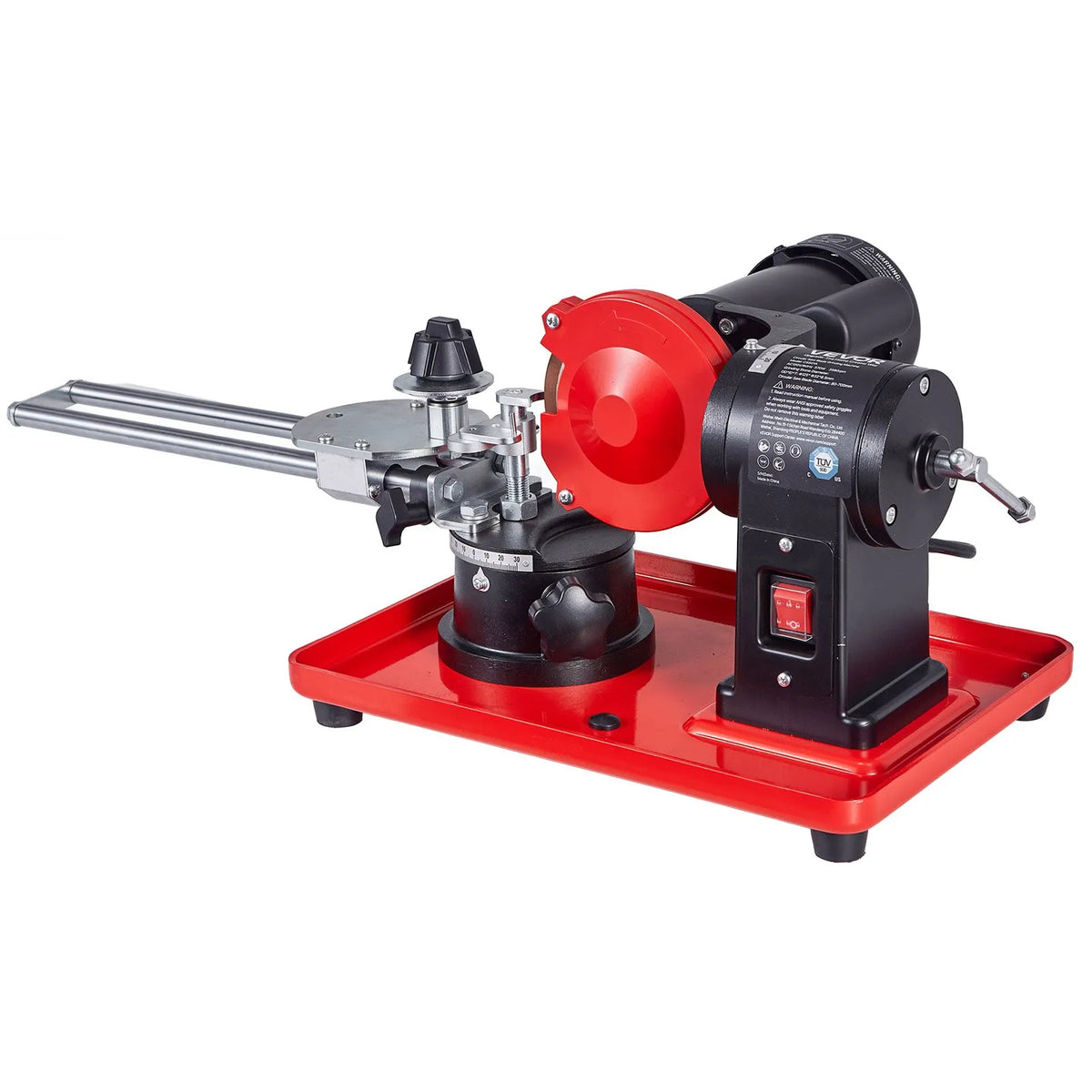 VEVOR ripzāģa disku asināšanas iekārta 370 W, 2890 apgr./min, ar 125 mm slīpripu un 6 centrēšanas elementiem, piemērota Ø80–Ø700 mm diskiem - ZEMLETES.LV