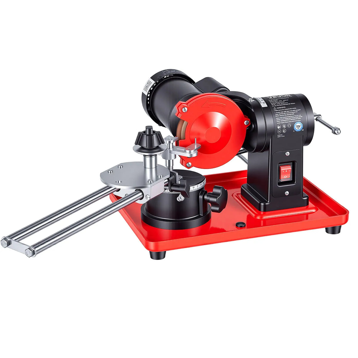 VEVOR ripzāģa disku asināšanas iekārta 370 W, 2890 apgr./min, ar 125 mm slīpripu un 6 centrēšanas elementiem, piemērota Ø80–Ø700 mm diskiem - ZEMLETES.LV