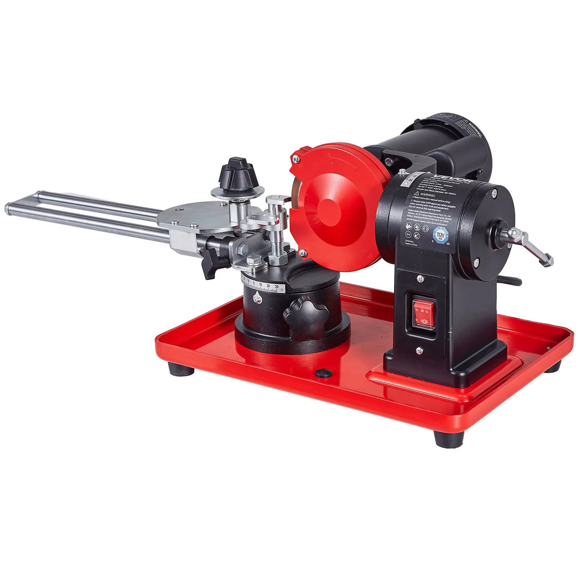 VEVOR ripzāģa disku asināšanas iekārta 370 W, 2890 apgr./min, ar 125 mm slīpripu un 6 centrēšanas elementiem, piemērota Ø80–Ø700 mm diskiem - ZEMLETES.LV