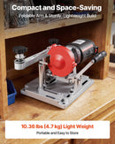 VEVOR ripzāģa asmeņu asināšanas iekārta 140 W 5700 apgr./min ar 100 mm keramikas un dimanta slīpripām, piemērota 90–400 mm diametra ripzāģa asmeņiem - ZEMLETES.LV