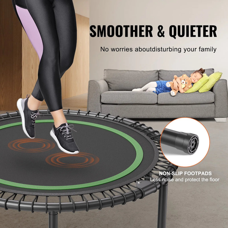 Saliekams mini fitnesa batuts 102 cm pieaugušajiem iekštelpām