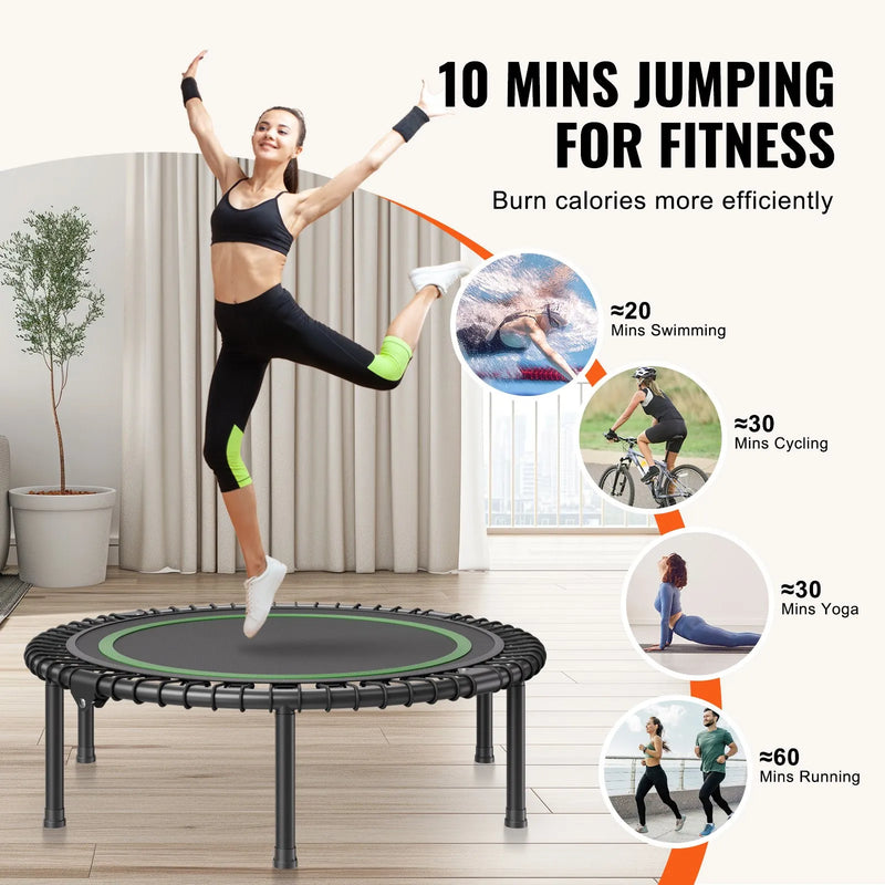 Saliekams mini fitnesa batuts 102 cm pieaugušajiem iekštelpām