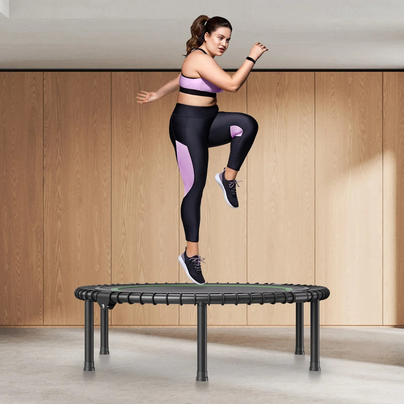 Saliekams mini fitnesa batuts 102 cm pieaugušajiem iekštelpām