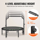 Saliekams mini fitnesa batuts 102 cm pieaugušajiem ar rokturi treniņiem