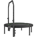 102 cm salokāms mini fitnesa batuts ar rokturi pieaugušajiem - treniņiem un atsperīgām nodarbībām