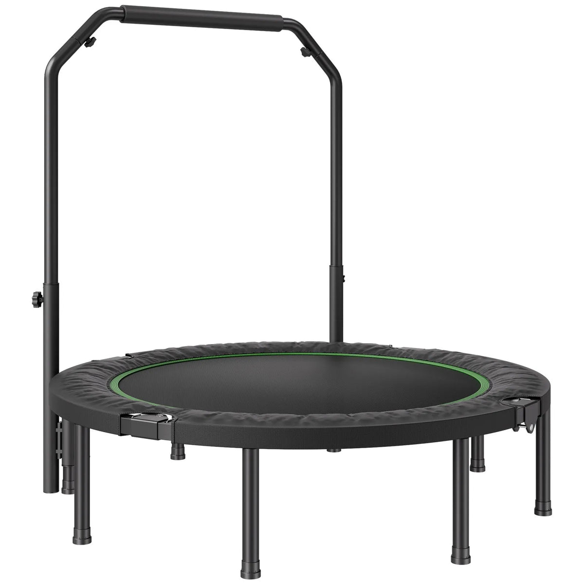 VEVOR salokāms fitnesa batuts 132 cm ar rokturi pieaugušajiem, līdz 205 kg