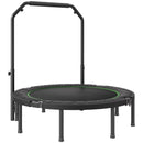 Saliekams mini fitnesa batuts 132 cm pieaugušajiem ar rokturi treniņiem