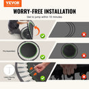 Saliekams mini fitnesa batuts 132 cm pieaugušajiem ar rokturi treniņiem