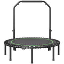 Saliekams mini fitnesa batuts 130 cm pieaugušajiem ar rokturi treniņiem