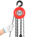 VEVOR manuālais ķēdes pacēlājs, 1 t, G70 cinkota ķēde, 6 m pacelšana, sarkans