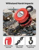 VEVOR manuālais ķēdes pacēlājs, 1 t, G70 cinkota ķēde, 6 m pacelšana, sarkans