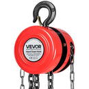 VEVOR manuālais ķēdes pacēlājs, 1 t, G70 cinkota ķēde, 6 m pacelšana, sarkans