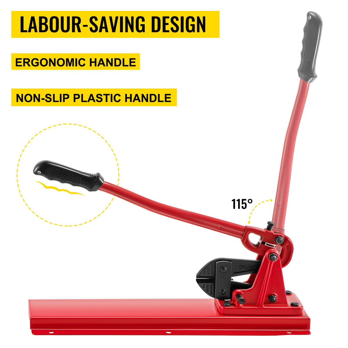 VEVOR 610 mm galda tipa presēšanas un griešanas instruments trosēm un stieplēm