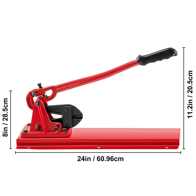 VEVOR 610 mm galda tipa presēšanas un griešanas instruments trosēm un stieplēm