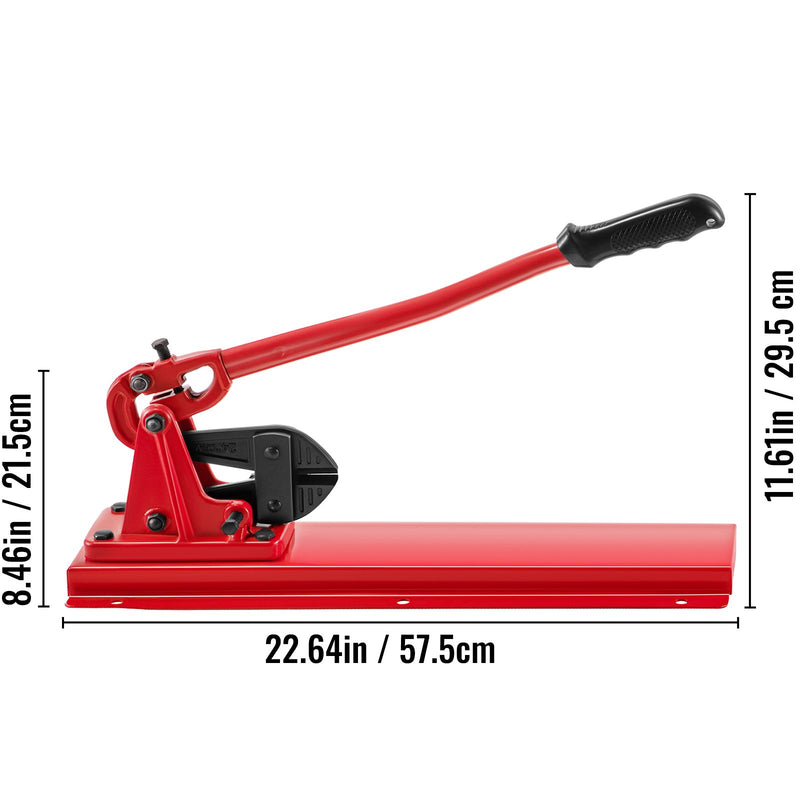 VEVOR 610 mm galda troses presēšanas instruments ar griezni un presformu – alumīnija/vara uzmavām, piemērots 1,6–4,8 mm trosēm un līdz 12,7 mm trosēm