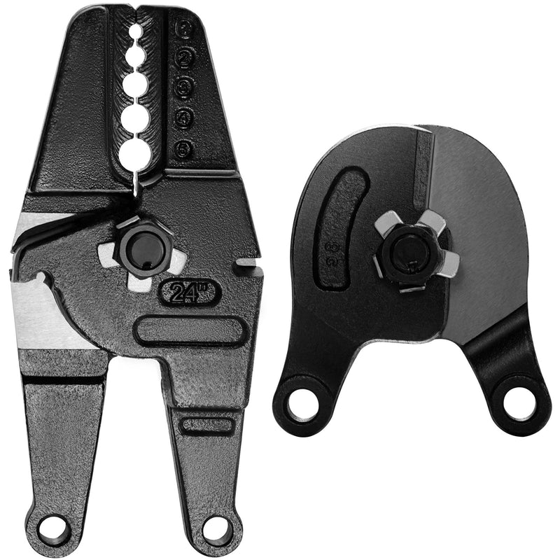 VEVOR 610 mm galda troses presēšanas instruments ar griezni un presformu – alumīnija/vara uzmavām, piemērots 1,6–4,8 mm trosēm un līdz 12,7 mm trosēm