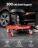 VEVOR rullējošais mehāniķa krēsls, regulējams garāžas krēsls, 136 kg kravnesība ar riteņiem