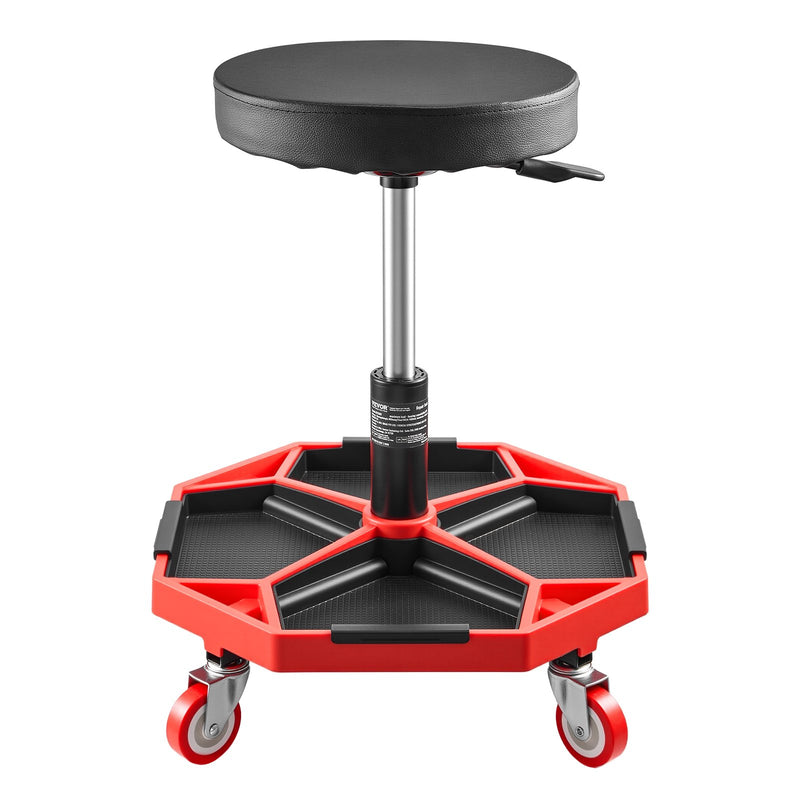 VEVOR rullējošais mehāniķa krēsls, regulējams garāžas krēsls, 136 kg kravnesība ar riteņiem