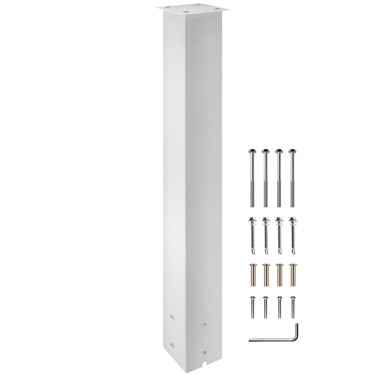 VEVOR pastkastes statīvs, 109 cm, balts, Q235 tērauds, virsmas montāža