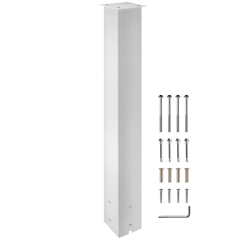 VEVOR pastkastes statīvs, 109 cm, balts, Q235 tērauds, virsmas montāža