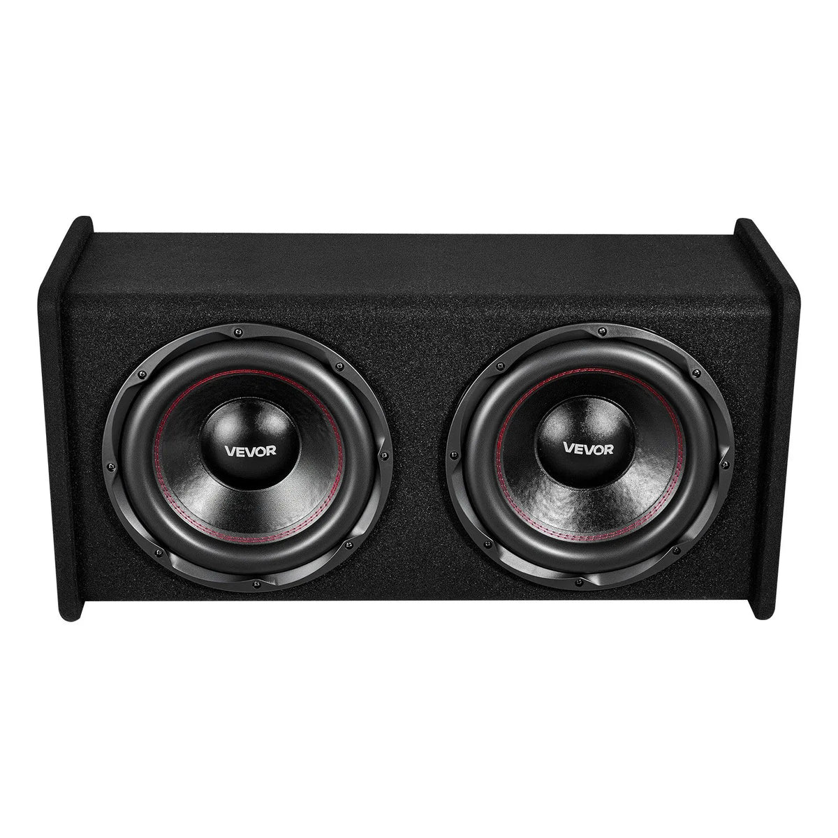 VEVOR automašīnas zemfrekvences skaļruņu komplekts ar 2 x 305 mm skaļruņiem, 490 W RMS, ar atsevišķu pastiprinātāju, korpusu un savienojuma kabeļu komplektu, paredzēts bagāžniekiem un auto audio sistēmām - ZEMLETES.LV