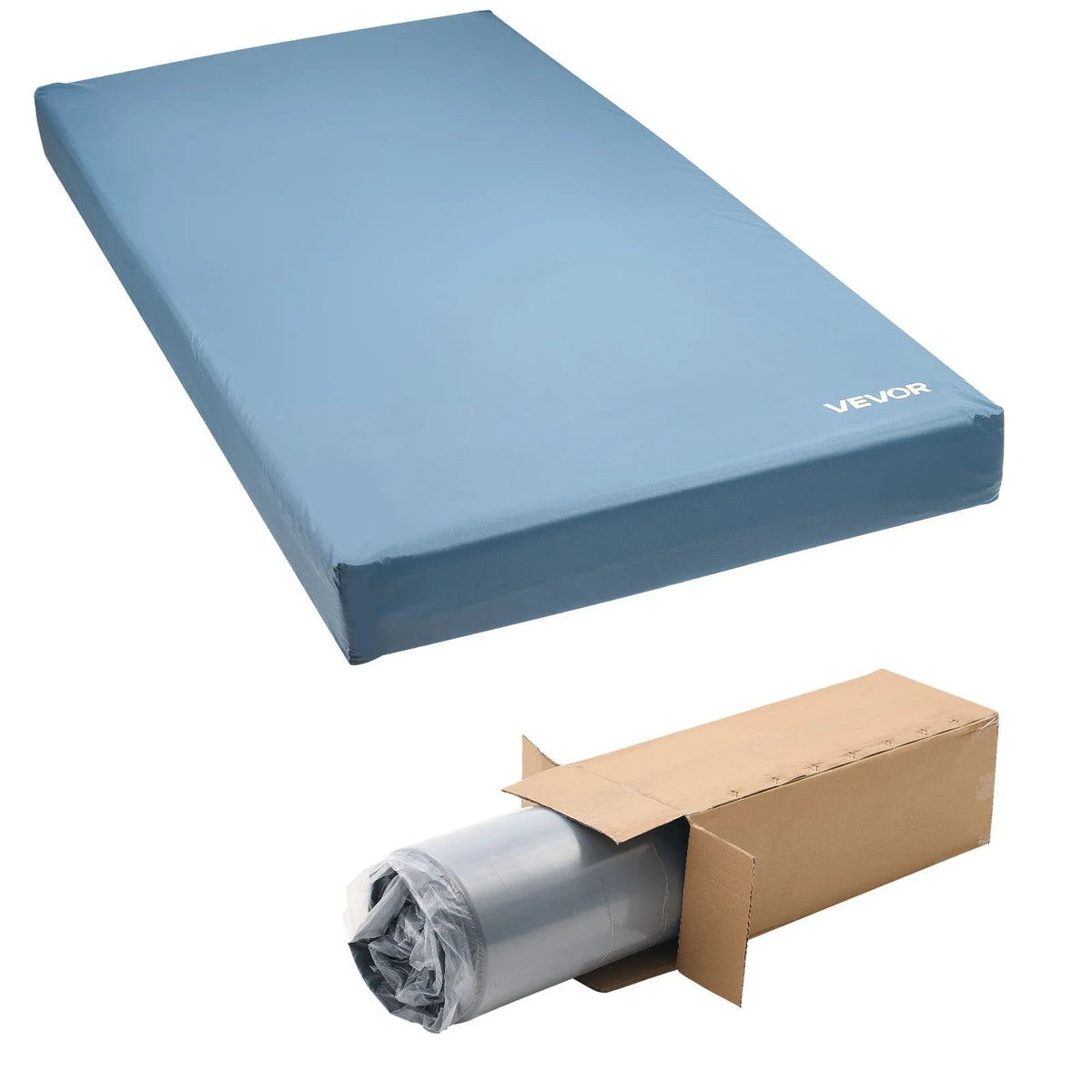 VEVOR medicīniskais slimnīcas gultas matracis 914 x 2030 x 153 mm ar 159 kg kravnesību no medicīniskās kvalitātes putām, spiediena sadales matracis ar ūdensizturīgu pārklājumu izgulējumu profilaksei un aprūpei - ZEMLETES.LV