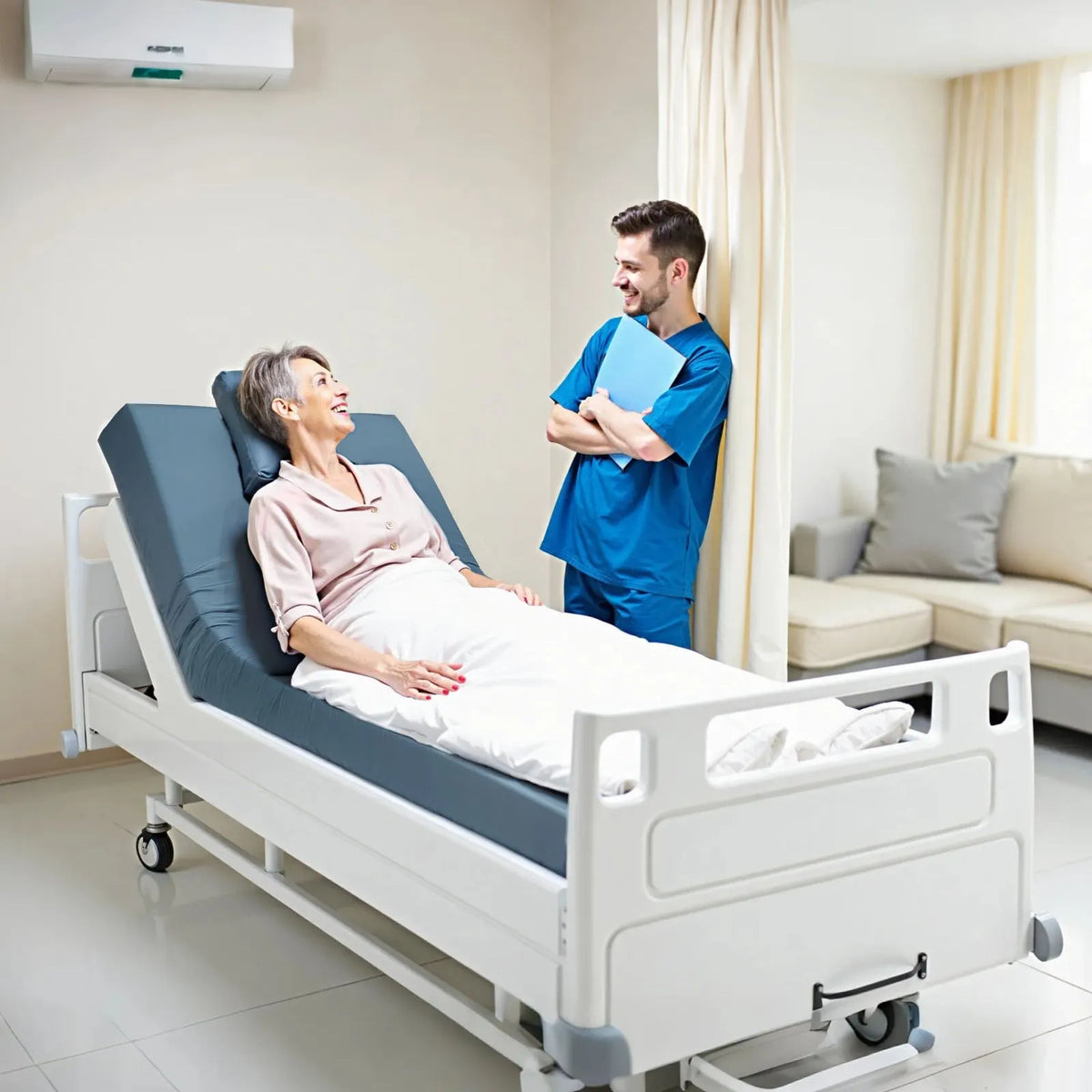 VEVOR medicīniskais slimnīcas gultas matracis 914 x 2030 x 153 mm ar 159 kg kravnesību no medicīniskās kvalitātes putām, spiediena sadales matracis ar ūdensizturīgu pārklājumu izgulējumu profilaksei un aprūpei - ZEMLETES.LV