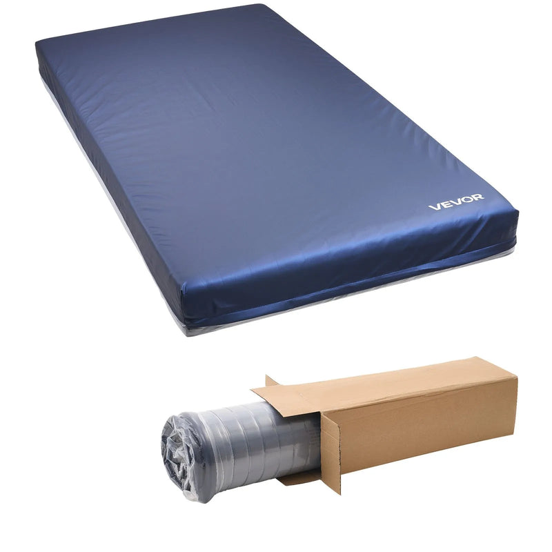 VEVOR slimnīcas gultas matracis 914 × 2030 × 153 mm, medicīniskas klases divslāņu putu matracis ar spiediena sadales funkciju ilgstošai aprūpei, ūdensizturīgs izgulējumu profilaksei, slodze līdz 227 kg, piemērots aprūpes iestādēm un mājas aprūpei - ZEMLETES.LV