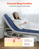 VEVOR slimnīcas gultas matracis 914 × 2030 × 153 mm, medicīniskas klases divslāņu putu matracis ar spiediena sadales funkciju ilgstošai aprūpei, ūdensizturīgs izgulējumu profilaksei, slodze līdz 227 kg, piemērots aprūpes iestādēm un mājas aprūpei - ZEMLETES.LV