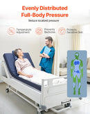 VEVOR slimnīcas gultas matracis 914 × 2030 × 153 mm, medicīniskas klases divslāņu putu matracis ar spiediena sadales funkciju ilgstošai aprūpei, ūdensizturīgs izgulējumu profilaksei, slodze līdz 227 kg, piemērots aprūpes iestādēm un mājas aprūpei - ZEMLETES.LV