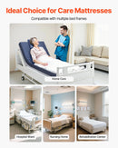 VEVOR slimnīcas gultas matracis 914 × 2030 × 153 mm, medicīniskas klases divslāņu putu matracis ar spiediena sadales funkciju ilgstošai aprūpei, ūdensizturīgs izgulējumu profilaksei, slodze līdz 227 kg, piemērots aprūpes iestādēm un mājas aprūpei - ZEMLETES.LV