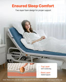 VEVOR medicīniskais slimnīcas gultas matracis 864 x 1930 x 89 mm ar 136 kg kravnesību no medicīniskās kvalitātes divslāņu putām, spiediena sadales matracis ar ūdensizturīgu pārklājumu izgulējumu profilaksei un aprūpei