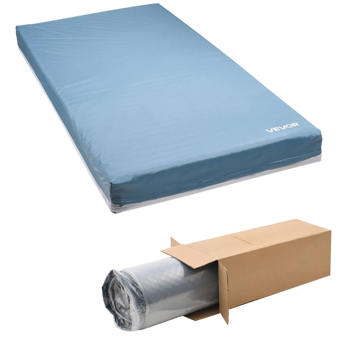 VEVOR slimnīcas gultas matracis 914 × 2030 × 153 mm, medicīniskas klases daudzslāņu putu matracis ar spiediena sadales funkciju ilgstošai aprūpei, ūdensizturīgs izgulējumu profilaksei, slodze līdz 204 kg, piemērots aprūpes iestādēm un mājas aprūpei - ZEMLETES.LV